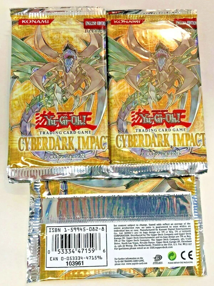 YGO -10 loose 1st Ed packs of Cyberdark Impact - 103961 - Image 1 of 1