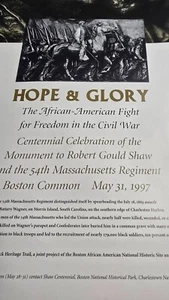 Poster Hope&Glory Centennial Celebration of the Monument to Robert Goul Shaw - Picture 1 of 4