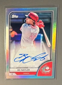 Clásico Mundial de Béisbol 2023 Topps Bo Naylor Autógrafo Canadá - Imagen 1 de 1
