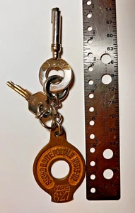 Vintage Hotel Key and Fob with Safe Key - Grand Hotel Du Progres - Paris France - Picture 1 of 7
