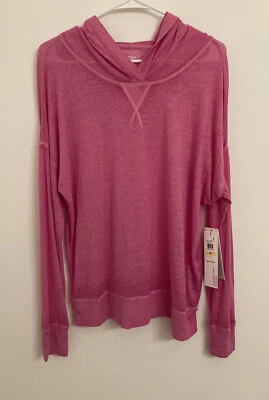 Sudadera con capucha rosa para mujer manga media larga atlética nueva pulóver Kensie suave Foto 1 de 4