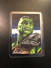 Hulk Marvel Avengers Thor Ragnarok 1/1 hand drawn original art sketch card aceo 