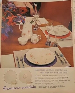 1962 Franciscan porcelain china melrose simplicity patterns Vintage ad - Picture 1 of 1