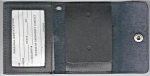 Generisches Polizeiabzeichen kleine Geldbörse mit Druckknopf (Abzeichen nicht enthalten) - Bild 1 von 1