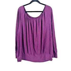 Lane Bryant Damen 18/20 lila Bauernbluse feminin Boho Cottagecore weich - Bild 1 von 5