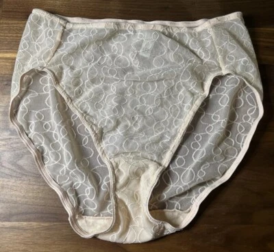 Bragas cortas vintage Bali segunda piel talla L malla corte alto beige transparente nailon SEXY Foto 1 de 4