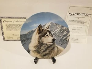 Collectable Plate - Wild Spirits by Thomas Hirata - 2389B Solitary Watch - Picture 1 of 3