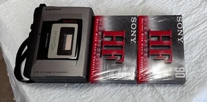 RADIO SHACK CTR-112 Handheld Voice Cassette Tape Recorder Player With Sony Tapes - Picture 1 of 5