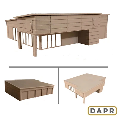 DAPR - TT:120 Gauge Model Railway Scenery Kit- Lidl / Aldi Supermarket Store - Image 1 of 4