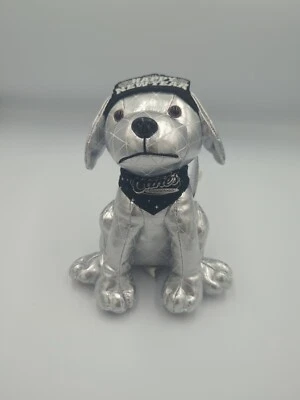 Raising Canes Countdown Cane 2023 Holiday Plush Puppy Dog Silver Happy New Year - Image 1 of 4