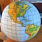 Ensemble humide vintage globe gonflable Intex 1995 boule de plage terre carte du monde