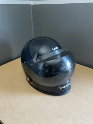 Винтажный мотоциклетный шлем Grant 1960-е 1970-е на все лицо с пузырьковым козырьком размер S/M - Изображение 1 из 4