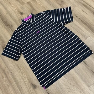 Footjoy FJ Poloshirt Herren Größe L Blau Lila Kurzarm English Turn Golf - Bild 1 von 11