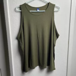 Old Navy Luxe Tank Top Women’s Plus Size XXL Green Scoop Neck Tank Top Blouse - Picture 1 of 4