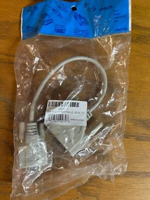 1FT DB9 9Pin Male to DB25 25Pin Female Shielded Molded Adapter Converter Cable - Image 1 of 2