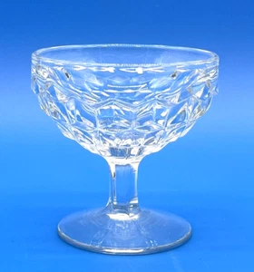 Vintage Fostoria American Clear Cube Cubist Sherbet Dessert Footed Glasses 3.75" - Picture 1 of 3