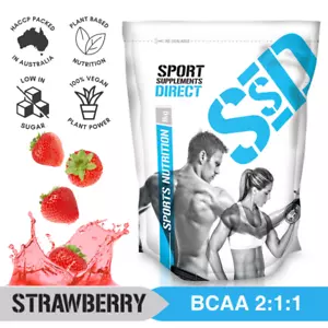 STRAWBERRY BCAA 2:1:1 - FLAVOURED BRANCHED CHAIN AMINO ACID 100G - 500G - 1KG - Picture 1 of 2