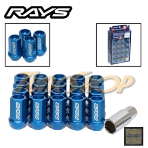 VOLK RACING RAYS STRAIGHT L42 DURA WHEELS LOCK LUG NUTS 12X1.5 1.5 RIM BLUE M - Picture 1 of 2