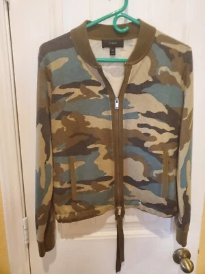J. Crew Camouflage Sweatshirt Sweater Cardigan Size XS - Image 1 of 4
