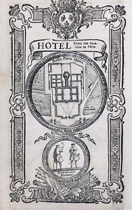 Hotel Delle Invalides IN 1736 Parigi Rara Stampa Royal Posto