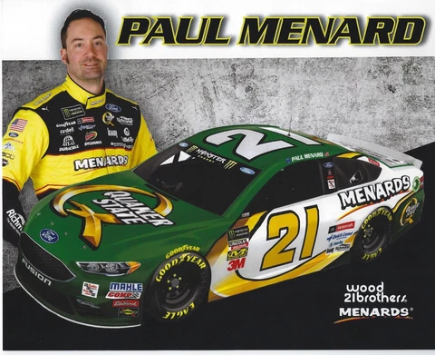 2018 PAUL MENARD "QUAKER STATE" #21 NASCAR MONSTER ENERGY HERO CARD POSTCARD Cover