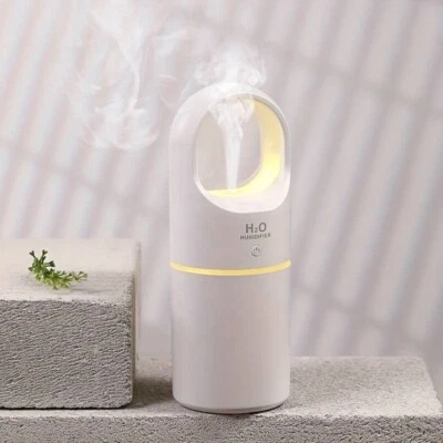 Mini Umidificatore Da Tavolo Auto Con Luce Notturna Atmosfera Aromaterapia 450ML - Immagine 1 di 4