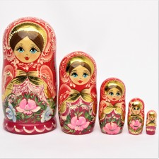 5 russian dolls h13 signed hand painted matryoshka russian nested dolls matrioshka