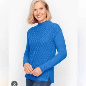 Suéter TALBOTS Nido de abeja Cuello falso Alto-Bajo Talla Pequeña XL NUEVO CON ETIQUETAS - Imagen 1 de 7