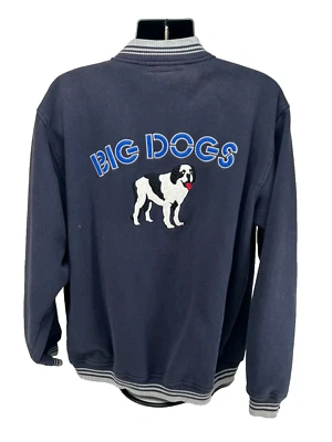 Vintage Big Dogs Varsity Jacket Letterman Style Embroidered Size Large 90's Era - Image 1 of 4