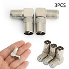 Satellite Coax Connectors F Female To TV Male Right Angled Aerial Male Adapter