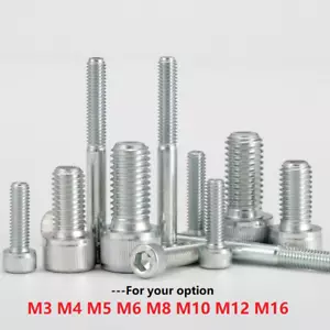 M5 CAP SCREW ALLEN BOLTS SOCKET HEAD HIGH TENSILE 10.9 STEEL ZINC PLATED - Picture 1 of 5