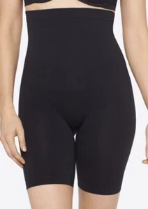 YUMMIE High Waist Seamless BLACK Thigh Shaper Shorts NEW Womens Sz L / XL - Picture 1 of 6