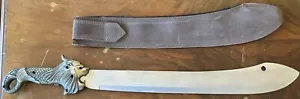LÖWENSCHWERT mit roten Steinaugen - 16" s stahlklinge & kunstlederscheide (w995) - Bild 1 von 4