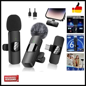 Kabelloses Mikrofon für iPhone iPad, Mikrofon Wireless, Drahtlose Mikrofone, ... - Bild 1 von 9