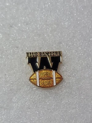 Prendedor de solapa CFL Football Winnipeg Blue Bombers Logo 1968-1994 tono dorado Foto 1 de 4