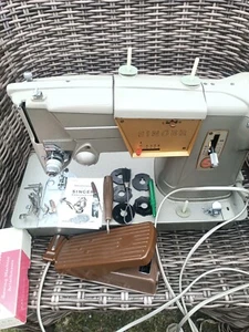 Nähmaschine SINGER 328K von 1964 75W Leder Jeans Seide Baumwolle - Bild 1 von 12