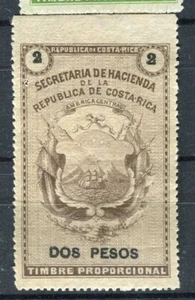 COSTA RICA; Early 1900s classic fine Mint hinged Revenue issue 2P. value - Picture 1 of 1