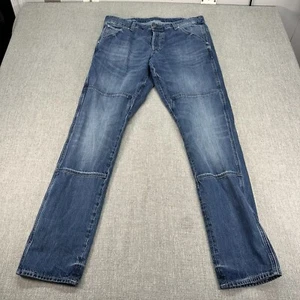G Star Raw Jeans Mens 35x34 Blue Faeroes Straight Tapered Carpenter Denim - Picture 1 of 12