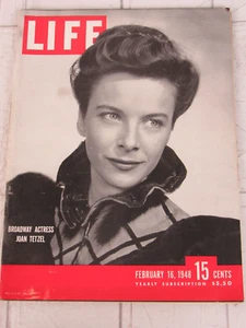 Life Magazine February 16, 1948 Broadway Actress Joan Tetzel - Imagen 1 de 7