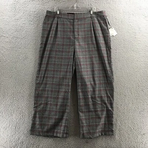 Ava & Viv Dress Pants Womens 20 (Actual 42X29) Gray Stretch Wide Leg Zip Fly NEW - Picture 1 of 18