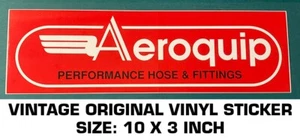 AEROQUIP PERFORMANCE HOSE & FITTINGS VINTAGE ORIGINAL STICKER DECAL-NASCAR-DRAG - Picture 1 of 2
