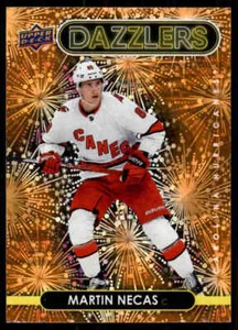 2021-22 Upper Deck #DZ-58 Martin Necas Dazzlers Orange - Picture 1 of 2