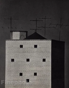 1962/72 Vintage ANDRE KERTESZ New York Brick WATER TOWER Architecture Photo Art - Picture 1 of 1