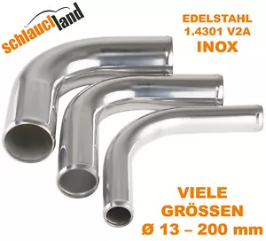 90° Edelstahl Bogen V2A Ø 13-200mm 1.4301 Edelstahlrohr SS304 Schlauch Rohrbogen - Bild 1 von 31