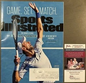 Novak Djokovic Sighed Autographed Sports Illustrated JSA COA Certified Tennis - Picture 1 of 2
