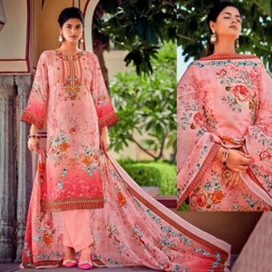 LTSALMN PAKISTANI PRINTED COTTON EMBR INDIAN READYMADE LADIES SALWAR KAMEEZ SUIT - Picture 1 of 3