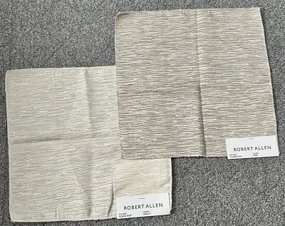 Robert Allen Lot of 2 Fabric Samples Flowing River Twine Vanilla Neutrals Earthy - Image 1 of 4