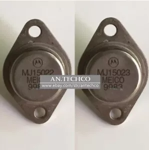5 pares de transistores de silicona planos MJ15023 + MJ15022 PNP + NPN TO-3 MOTOROLA nuevos - Imagen 1 de 1
