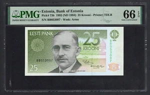 Estonia 25 Krooni 1992 (ND 1994) P73b Uncirculated Grade 66 - Picture 1 of 2