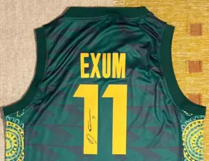Dante Exum Signed Autograph Team Australia Jersey NBA Olympics Dallas Mavericks - Picture 1 of 4